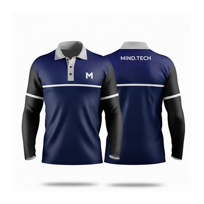 Sublimation Long Sleeve Polo - Pique