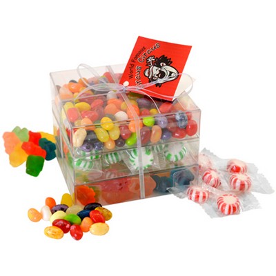 Candy Covered Large 3 Way Stack Acetate Tower w/Ribbon & Hang Tag
