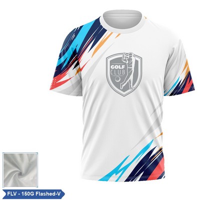 Sublimation Flashed V Short Sleeve Tee - Unisex, Women, Kids