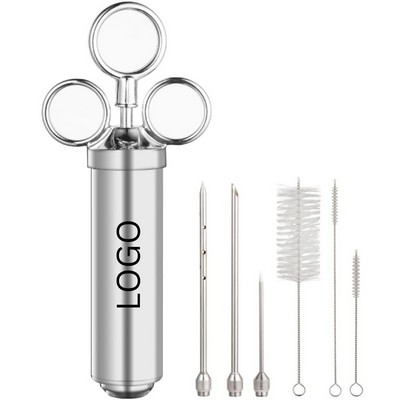 Professional Stainless Steel Meat Injector Syringe Kit