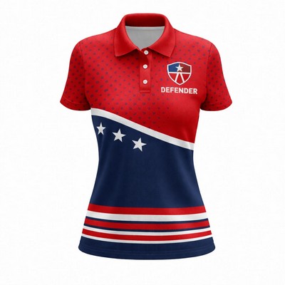 Women's Sublimated Short Sleeve Piqué Polo 170GSM