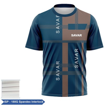 Unisex & Kids Sublimation Spandex Interlock Short Slv TShirt